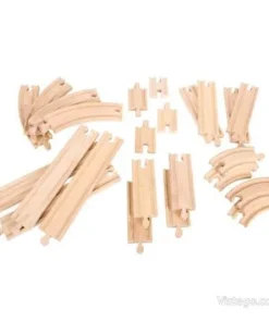 Комплект дървени релси Bigjigs за разширение