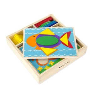 Дървени шаблони за редене в кутия Melissa & Doug