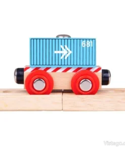 Вагон с релси за дървено влакче -Допълнение за влакче с релси