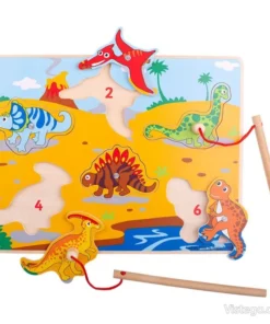 Магнитен пъзел за игра с динозаври - BIGJIGS