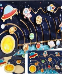 Дървен пъзел Слънчева система - Kruzzel