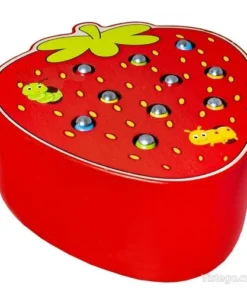 Дървена игра ягода за забавно учене