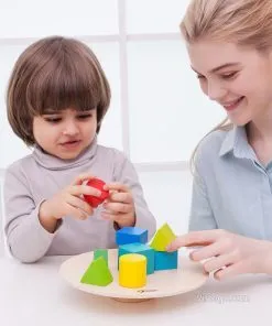 Дървен конструктор за игра и баланс - Фигурки за баланс