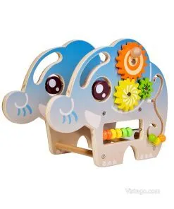 Дървен костер с игри за деца - слонче