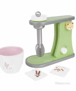 Дървен миксер играчка за деца – зелен