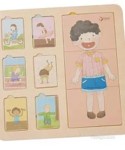 Дървен пъзел с фигурки на деца Classic World