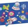 Дървен пъзел за деца - космос