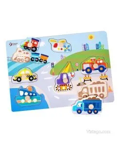 Дървен пъзел за деца – Трафик