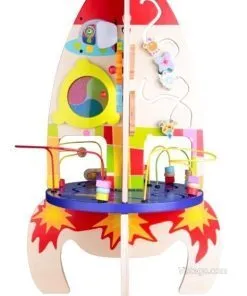 Дървена играчка ракета за забавна игра