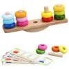 Дървена играчка за баланс и подреждане