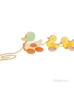 Дървена играчка за дърпане – Патенца