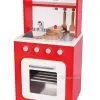 Дървена кухня за игра за детски готвачи - червена
