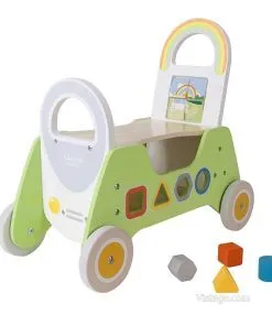 Дървена проходилка за игра и първи стъпки