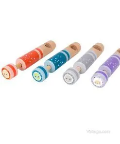 Дървена свирка за игра - различни цветове