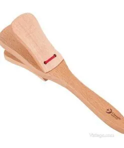 Дървени кастанети с дръжка за музика