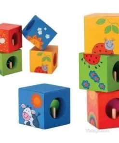 Дървени кубчета за игра с животни