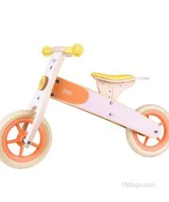 Дървено баланс колело в пастелни цветове