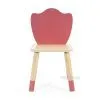 Дървено столче за деца с облегалка - Лале