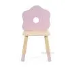 Дървено столче за деца с облегалка - Цвете