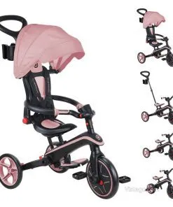 Детска триколка за разходки - розов цвят