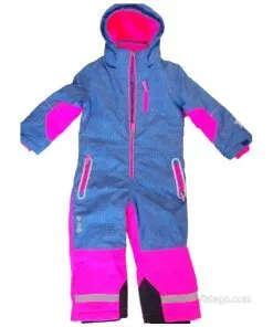 Детски гащеризон за зима – Дънково синьо-розово