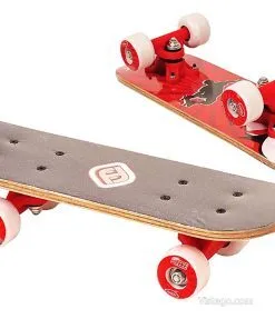 Детски мини скейтборд за игра и баланс - червен