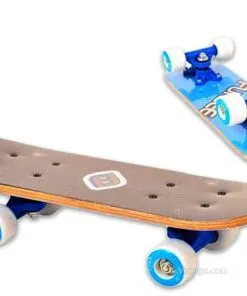 Детски мини скейтборд за игра - син