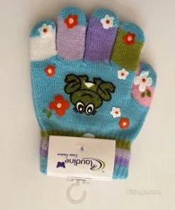 Детски ръкавички с мотив Жабка, сини