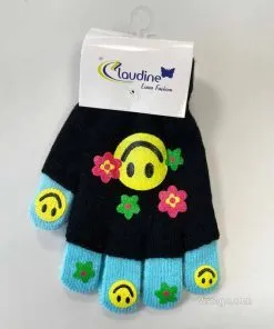 Детски ръкавички за топлина – черни/сини