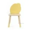 Детско дървено столче с облегалка - Лимон
