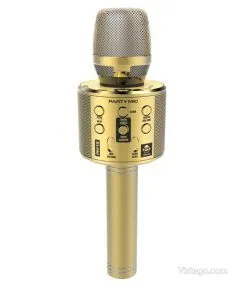Караоке микрофон за парти - златист