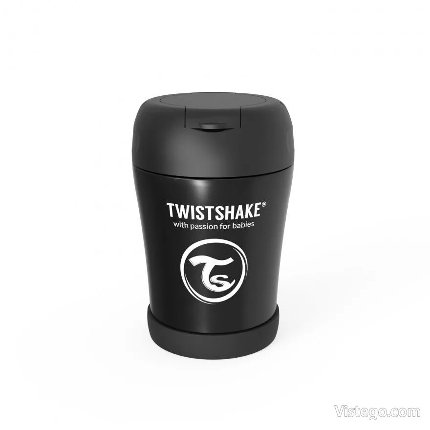 Контейнер за храна Twistshake - черен - 2
