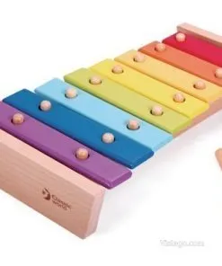 Ксилофон от дърво с цветове на дъгата