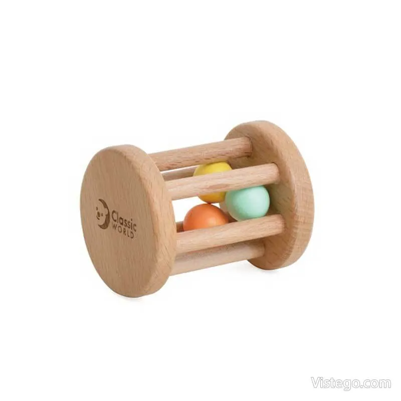 Кутия с дървени играчки за бебешки игри - 3
