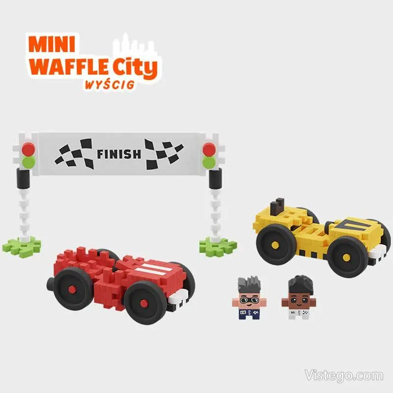 Мини вафлен конструктор за игра - Състезание с коли - 3