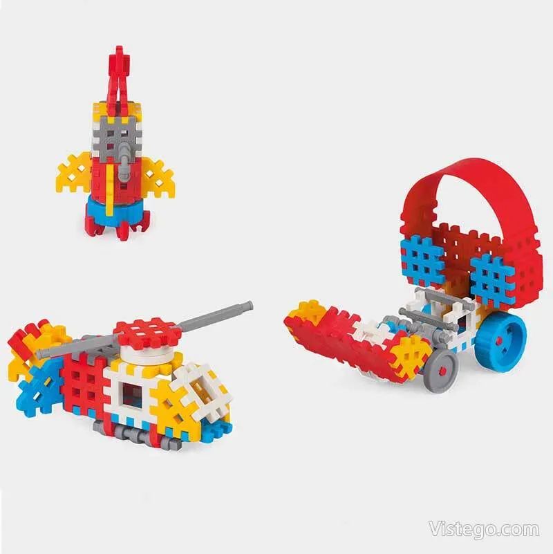 Мини вафлен конструктор за игра - син - 2