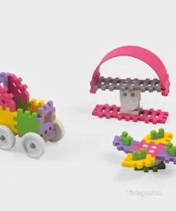 Мини вафлен конструктор за игри - розов