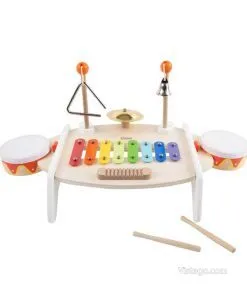 Музикална маса за деца с дървени звуци