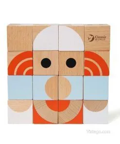 дървени цветни кубчета