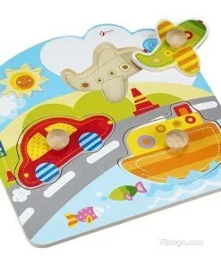 Пъзел с превозни средства за игра и учене