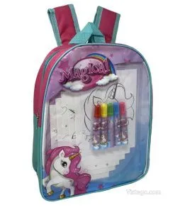 Раничка за момиче за оцветяване - Unicorn