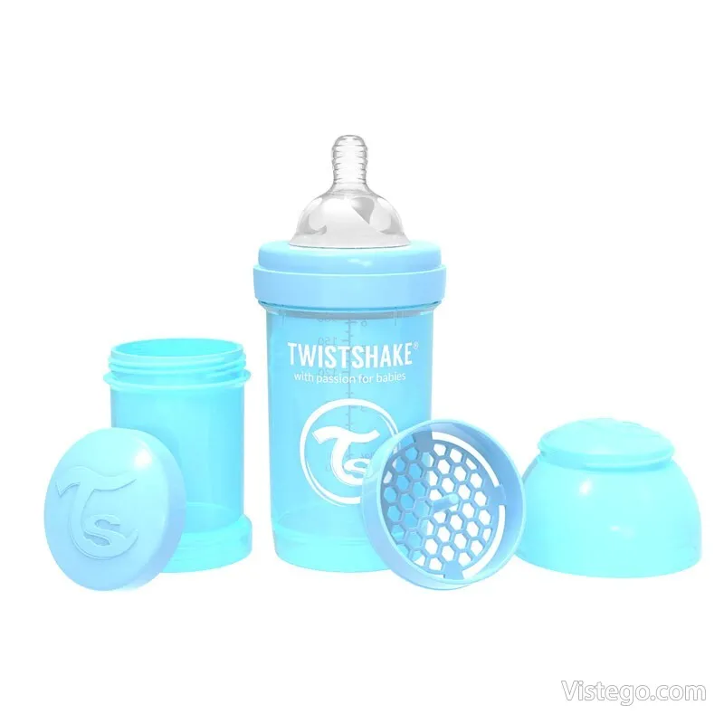 Шише против колики Twistshake - светло синьо Шише против колики Twistshake - светло синьо