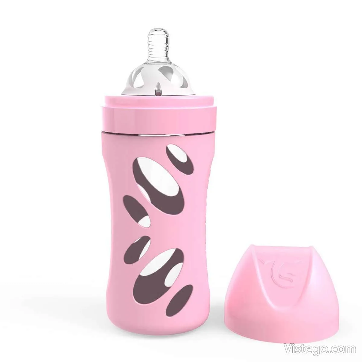Стъклено шише за бебета Twistshake – розово Стъклено шише за бебета Twistshake – розово
