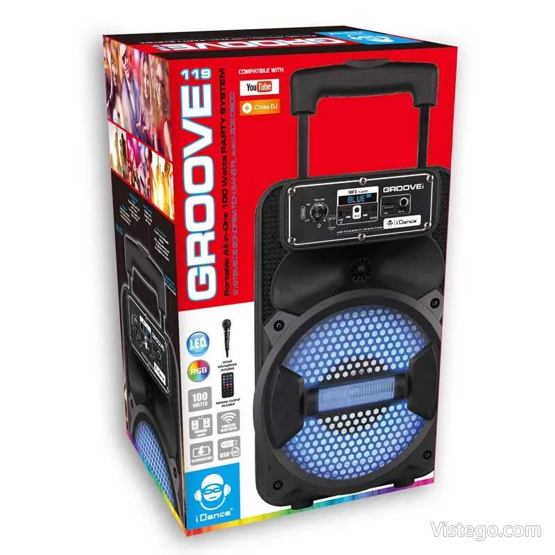 Тонколона с LED светлини за караоке - Groove119 - 4
