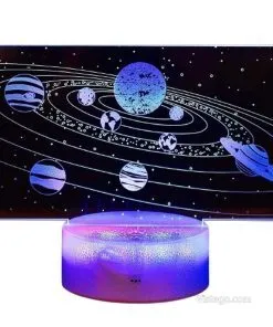 3D LED лампа нощна за деца – Слънчевата система