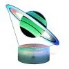 Нощна детска лампа с 3D ефект – Сатурн