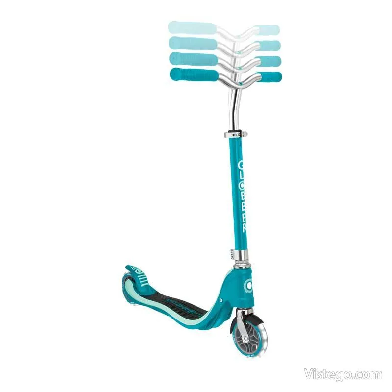 Детска тротинетка FLOW 125 LIGHTS - синьо-зелена - 5