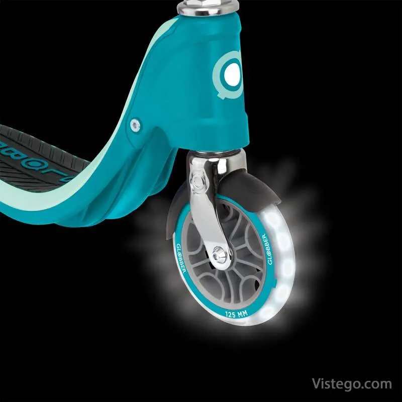 Детска тротинетка FLOW 125 LIGHTS - синьо-зелена - 7