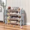 Етажерка за играчки с весел акцент - Синьо мече