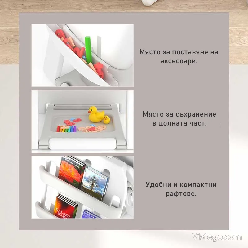Комплект дъска стол за рисуване – Червено мече - 2